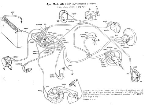 Schema elettrico Piaggio Ape 703