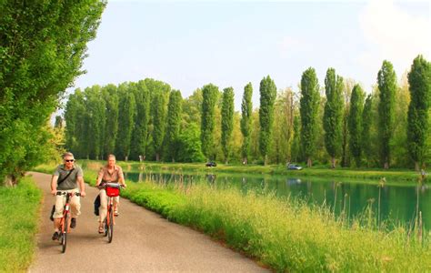 Mappa dei dintorni di Peschiera del Garda con percorsi ciclabili