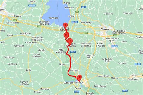 Mappa del percorso ciclabile dell'Acquedotto Carolino