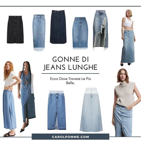 Collage di diverse gonne lunghe indossate in vari contesti moda