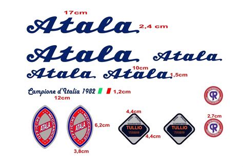 Set adesivi bicicletta vintage Atala