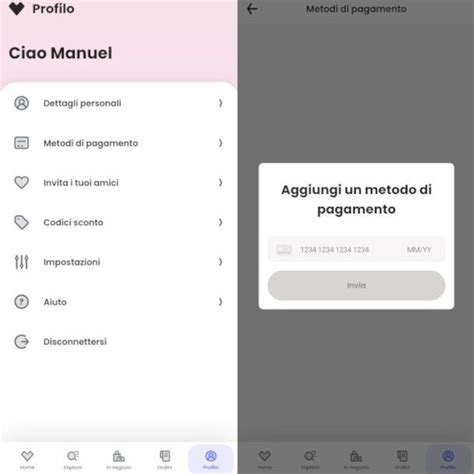 Schermata dell'app Lime che mostra l'aggiunta di un metodo di pagamento