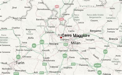 Mappa dei dintorni di Cerro Maggiore con i luoghi menzionati