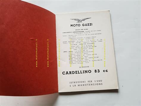 Libretto originale Moto Guzzi