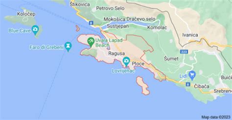 Mappa di Dubrovnik con punti di interesse turistico