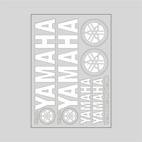 adesivi stemma yamaha bianchi su carena moto