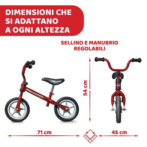 Schema comparativo tra balance bike e bici con pedali