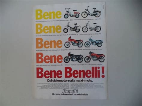 Pubblicità storica Benelli 491