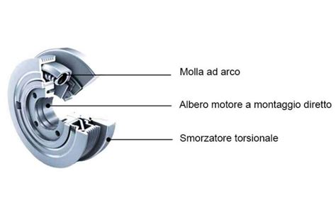 Schema di una puleggia albero motore a doppio massam che mostra le sue parti interne