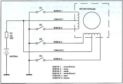 Schema di un circuito di pilotaggio per motore passo-passo con microstepping