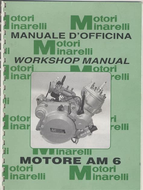 manuale officina Minarelli grafico struttura contenuti