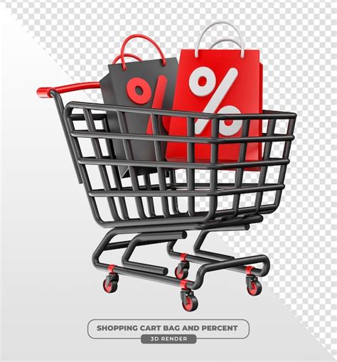 Icona di un carrello della spesa con un simbolo di sconto