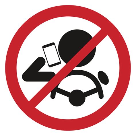 Simbolo del divieto di usare il cellulare alla guida