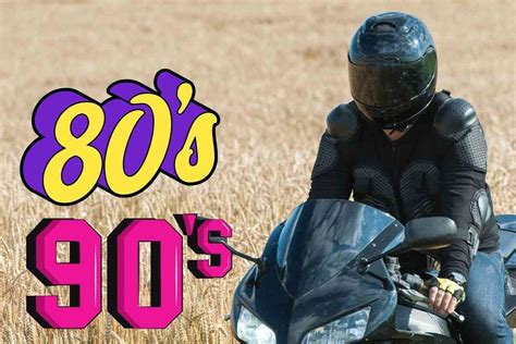 Motociclisti americani in gara negli anni '80