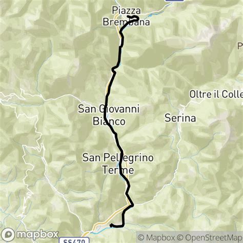 Mappa generale Ciclovia Valle Brembana