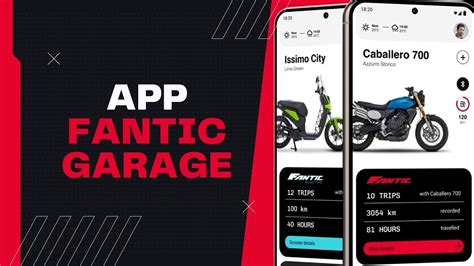 Schermata dell'app Fantic Garage su uno smartphone