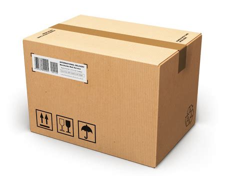 Immagine stilizzata di un pacco in spedizione