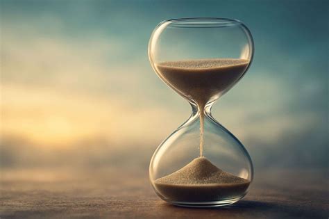 Un'immagine simbolica del tempo che scorre, come una clessidra o un orologio.