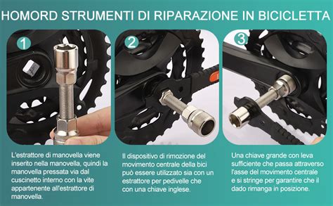 Schema di un movimento centrale per bicicletta con indicazione delle misure