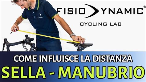 Schema che mostra come misurare la distanza sella-manubrio