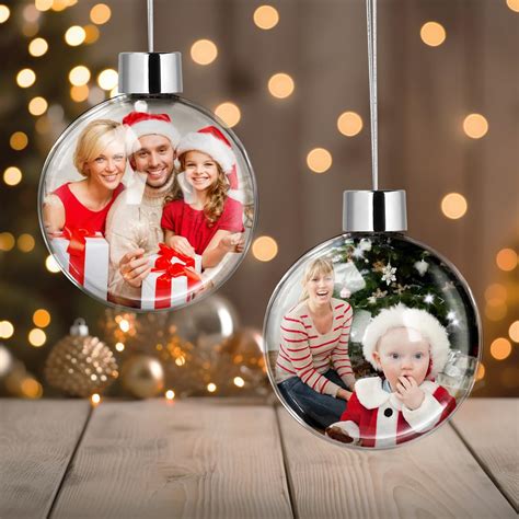 Palline di Natale personalizzate con foto di famiglia