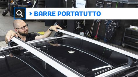 Schema di montaggio di barre portatutto su tetto con corrimano