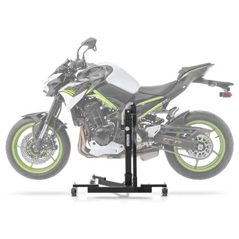 Schema di funzionamento di un cavalletto centrale per moto