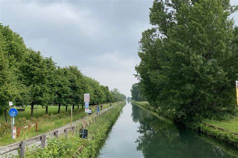 Naviglio Pavese con alberi lungo l'argine