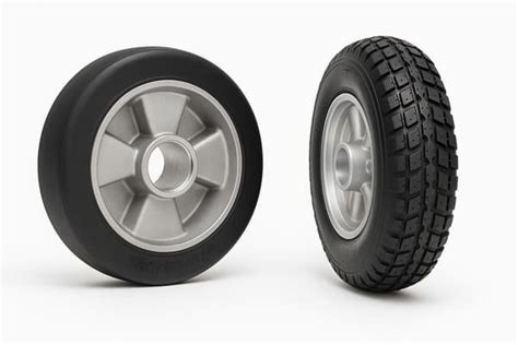 Diagramma che illustra la differenza tra ruote piene e ruote con camera d'aria