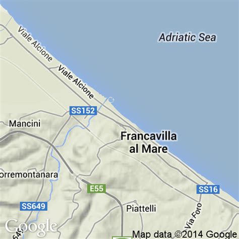 mappa di Francavilla al Mare con punti di interesse turistico