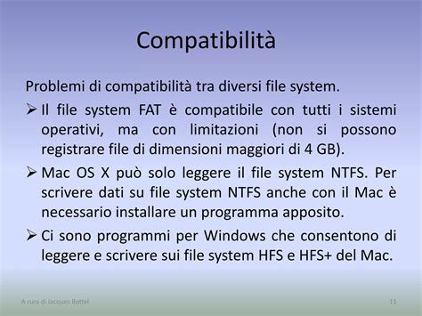 Diagramma che illustra i diversi file system e la loro compatibilità tra sistemi operativi