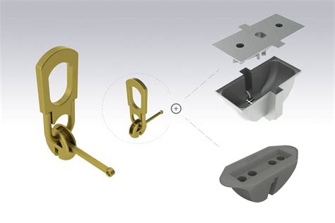 Dettaglio del sistema di aggancio SLC con i tre perni