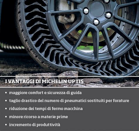 Immagine concettuale di un veicolo con pneumatici Michelin airless