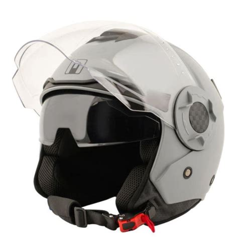 Casco jet con visiera a bolla
