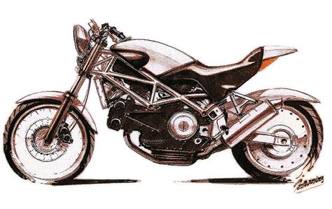 Bozzetto studio design Ducati Monster