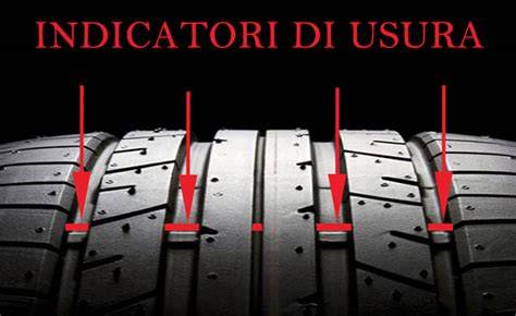 indicazioni usura pneumatici posizioni