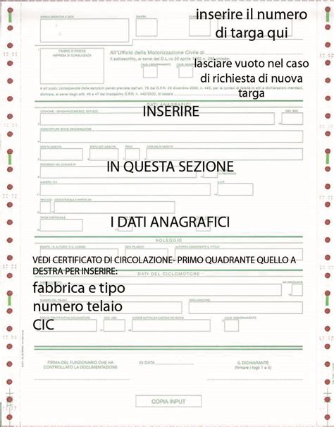 modello TT2118 per passaggio di proprietà