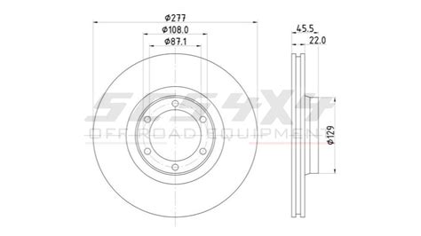 Diagramma tecnico di un disco freno con misure