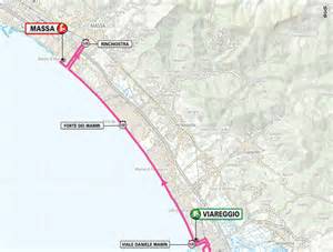mappa percorso Viareggio-Massa cronometro