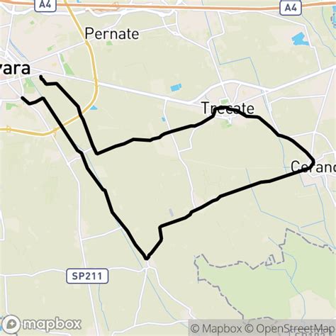 mappa percorsi strada Trecate e dintorni