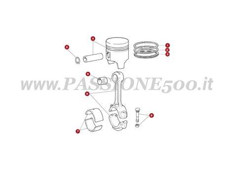 grafico ore pistone biella KTM 350