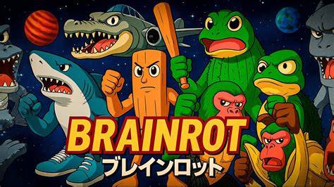 Brainrot e personaggi buffi (Brainrot world illustration)