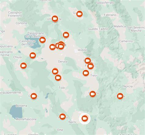 mappa delle strutture biker in Europa