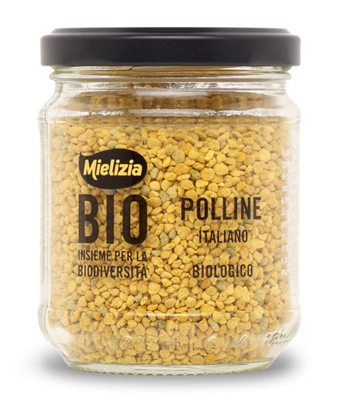 Immagine di un barattolo di polline biologico conservato in frigorifero