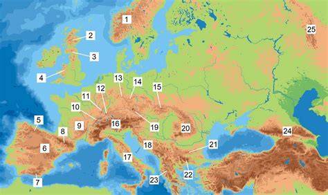 mappa delle tappe principali ciclistiche europee
