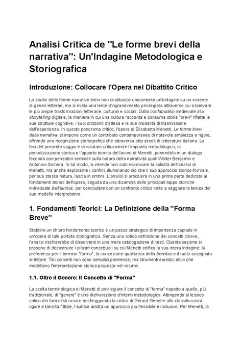 analisi narrativa delle nuove direzioni