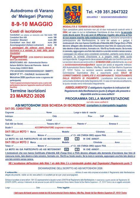 Infografica su depotenziazione SV650 e iscrizione ASI