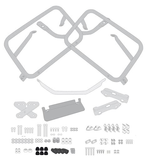 Schema di montaggio telaio laterale Givi PL7403 su Ducati Hypermotard
