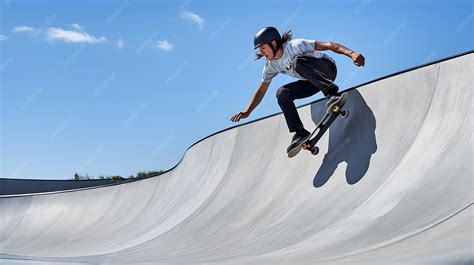 Skateboarder che esegue un trick aereo su una halfpipe