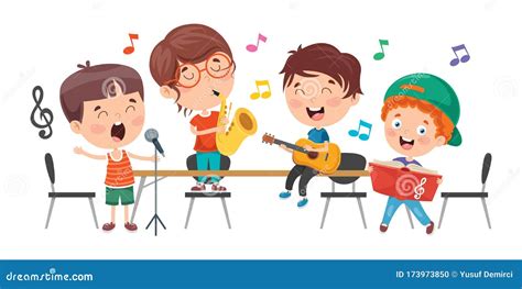Bambini che suonano flauti dolci in una classe di musica
